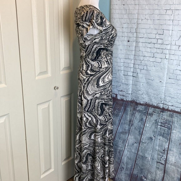 Peruvian Connection marble swirl print maxi dress  Pima Cotton XS Duster Boho - Picture 7 of 14
